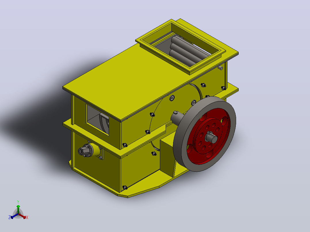 煤炭锤式破碎机hammer-crusher-4832-模型格式为 sw正等轴测图
