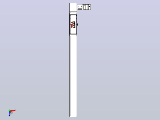 伺服电机集成皮带传动直线执行器TPA-OCB-120-224-L1150-DL-J90-N3俯视缩略图
