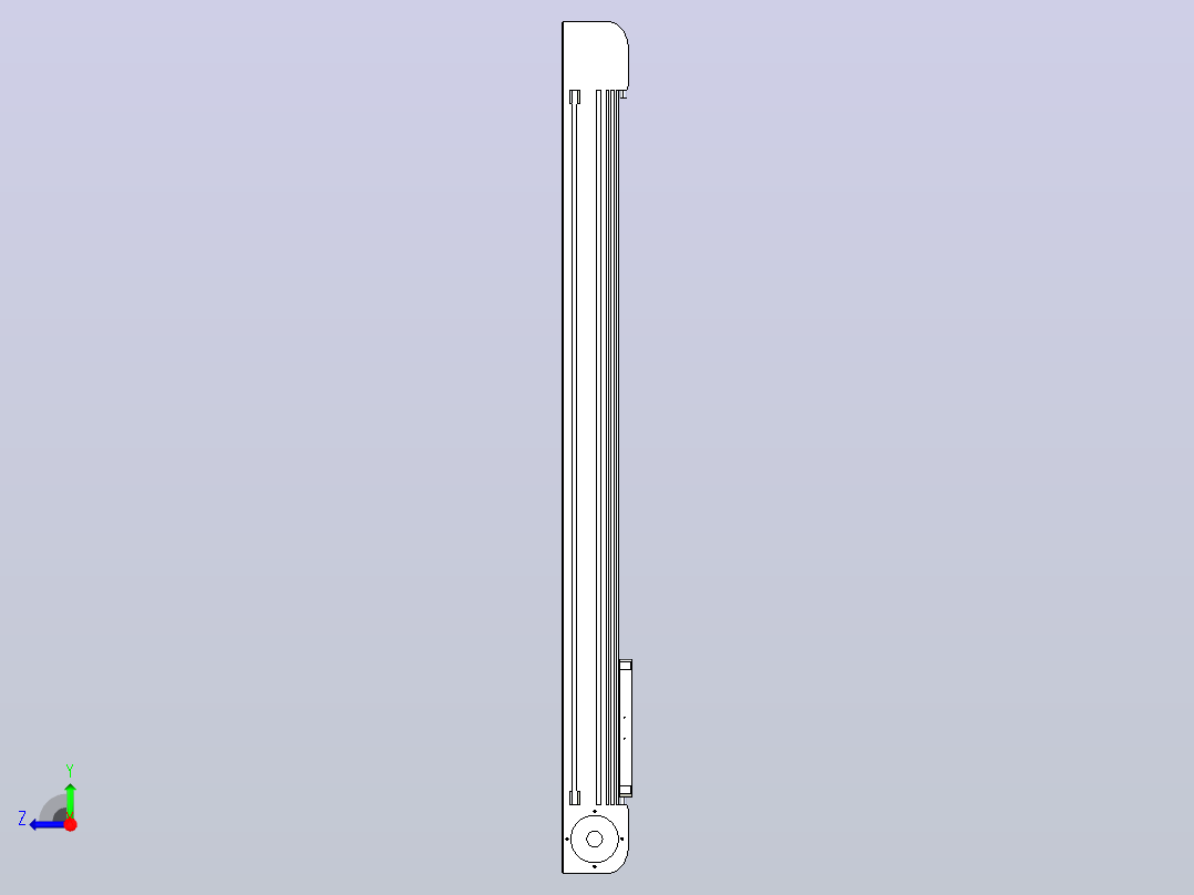 带式直线轴半闭式TPA-ONB-120-256-L1050-DR-J90-N3右视图