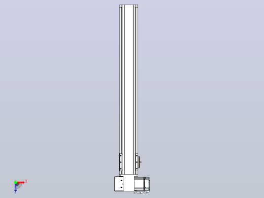 皮带直线轴半封闭可选导轨TPA-HNB-85S-90-L600-LP-C-P20-N3俯视缩略图