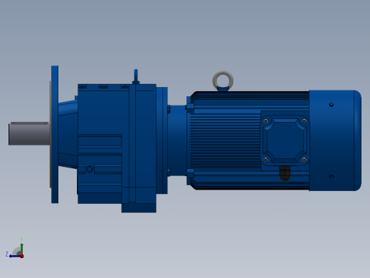 RF107法兰轴伸式安装斜齿轮减速机RF107-Y15-4P-160L-M1-0°-Φ450右视缩略图