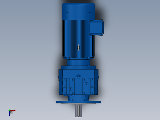 RF107法兰轴伸式安装斜齿轮减速机RF107-Y15-4P-160L-M1-0°-Φ450俯视缩略图