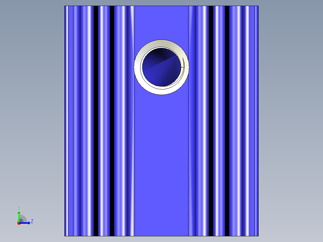 蓝色散热器尺寸15 X 12 6 X 6.5 Mm 11Mm左视图