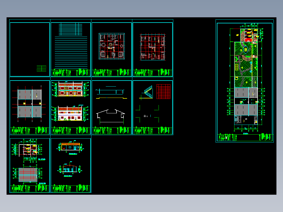 徽派仿古二层别墅建筑图