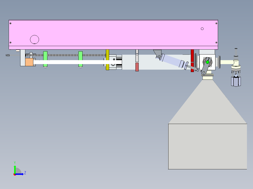 卧式气动膏体灌装机sw17可编辑左视图