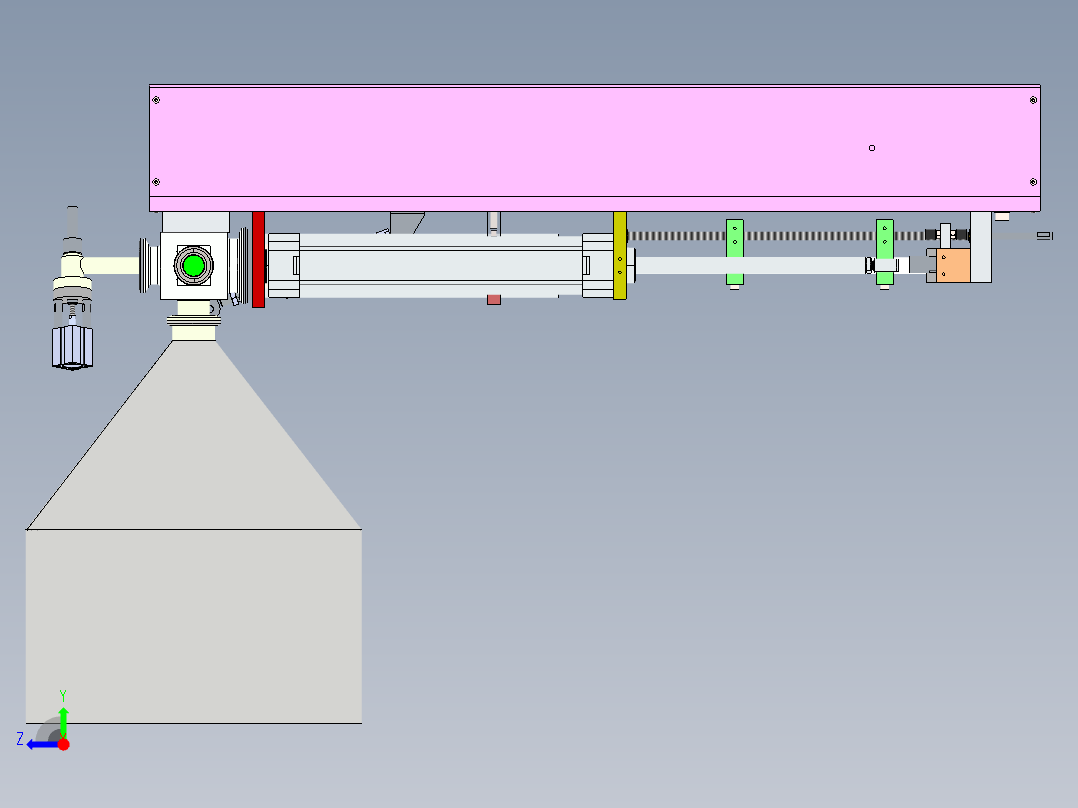 卧式气动膏体灌装机sw17可编辑右视图
