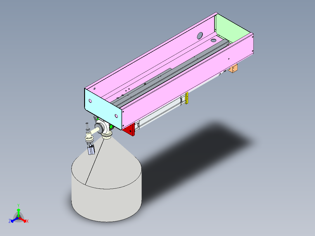 卧式气动膏体灌装机sw17可编辑正等轴测图