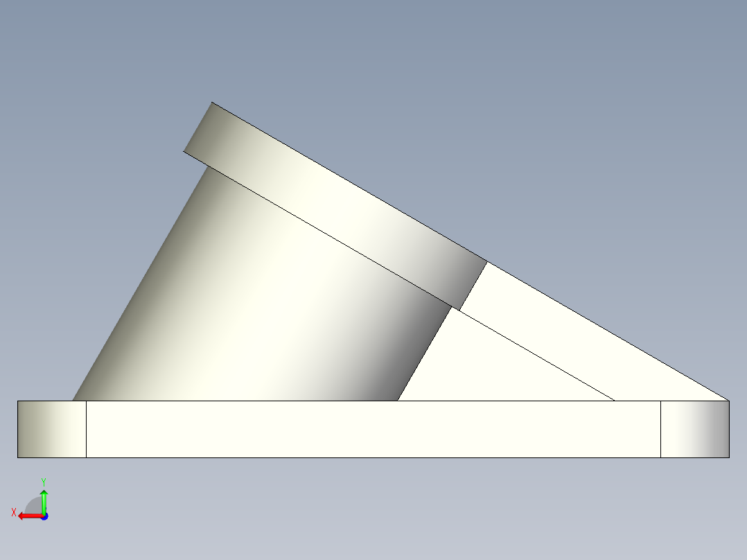 Inventor三维建模练手图3D模型后视图