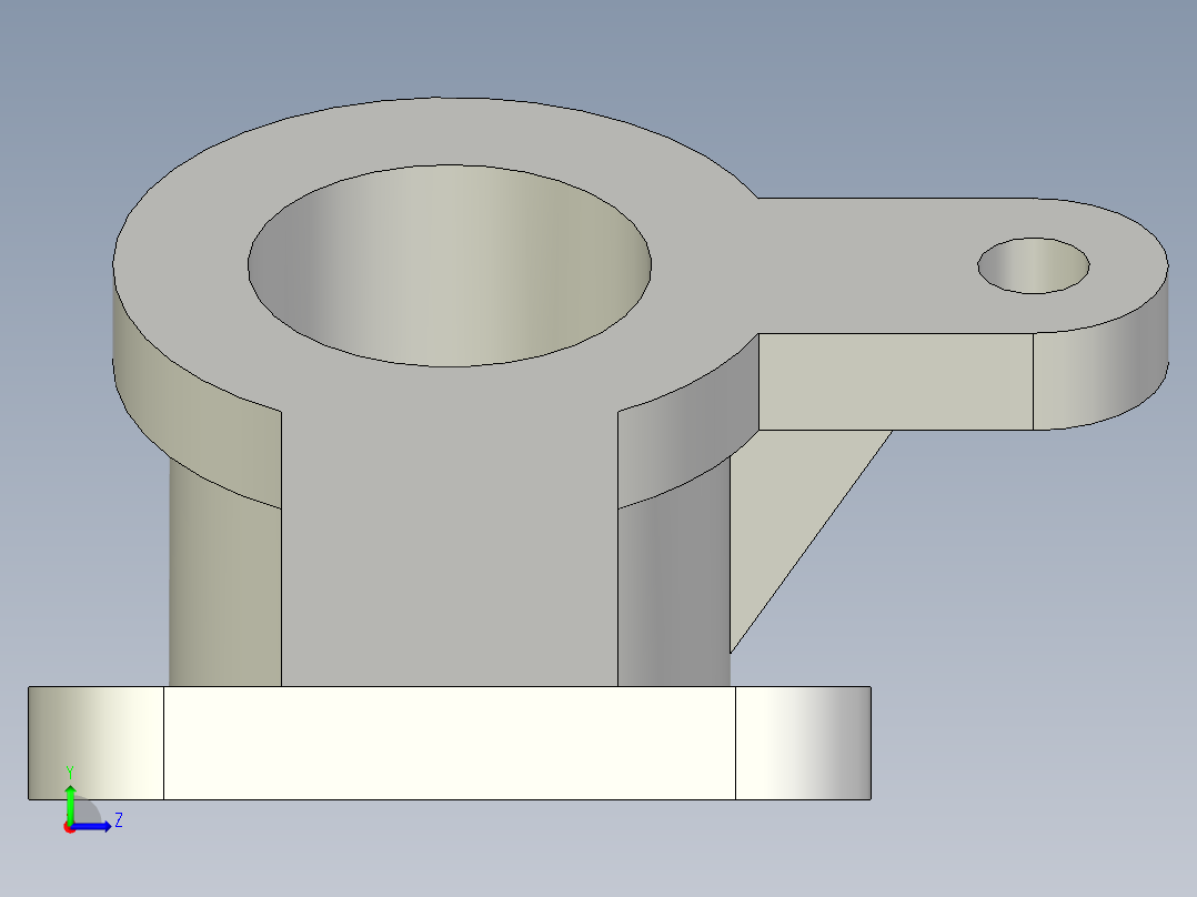 Inventor三维建模练手图3D模型左视图