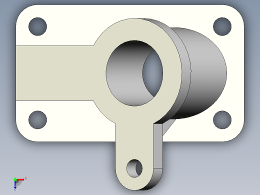 Inventor三维建模练手图3D模型俯视缩略图