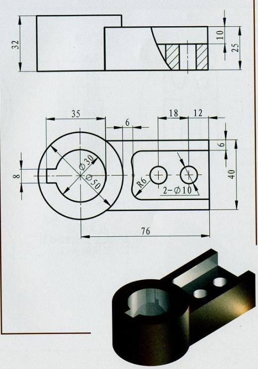 Inventor三维建模练手图3D模型缩略图