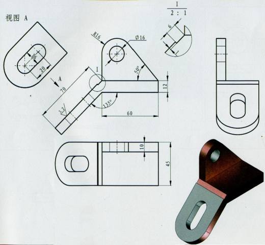 Inventor三维建模练手图3D模型缩略图