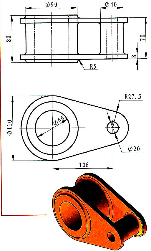 Inventor三维建模练手图3D模型缩略图