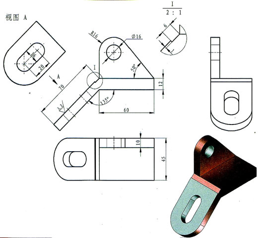 Inventor三维建模练手图3D模型缩略图