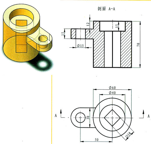 Inventor三维建模练手图3D模型缩略图
