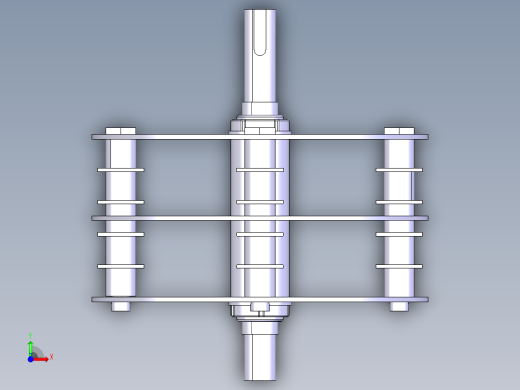 锤片式饲料粉碎机(课程设计)3D模型前视缩略图