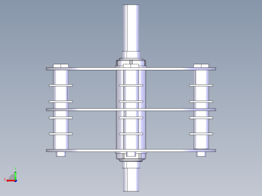 锤片式饲料粉碎机(课程设计)3D模型后视缩略图