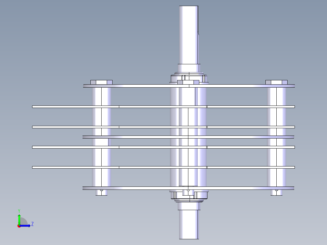 锤片式饲料粉碎机(课程设计)3D模型左视图