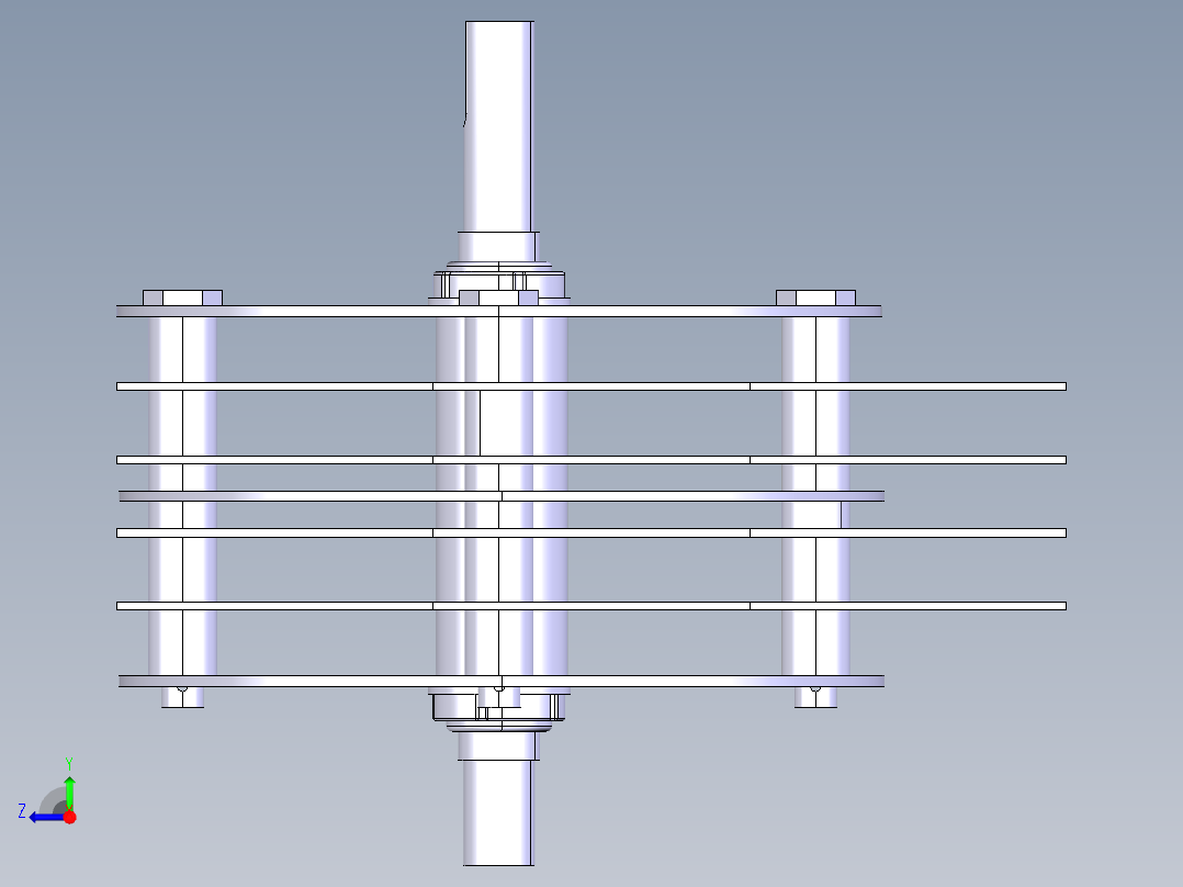 锤片式饲料粉碎机(课程设计)3D模型右视图
