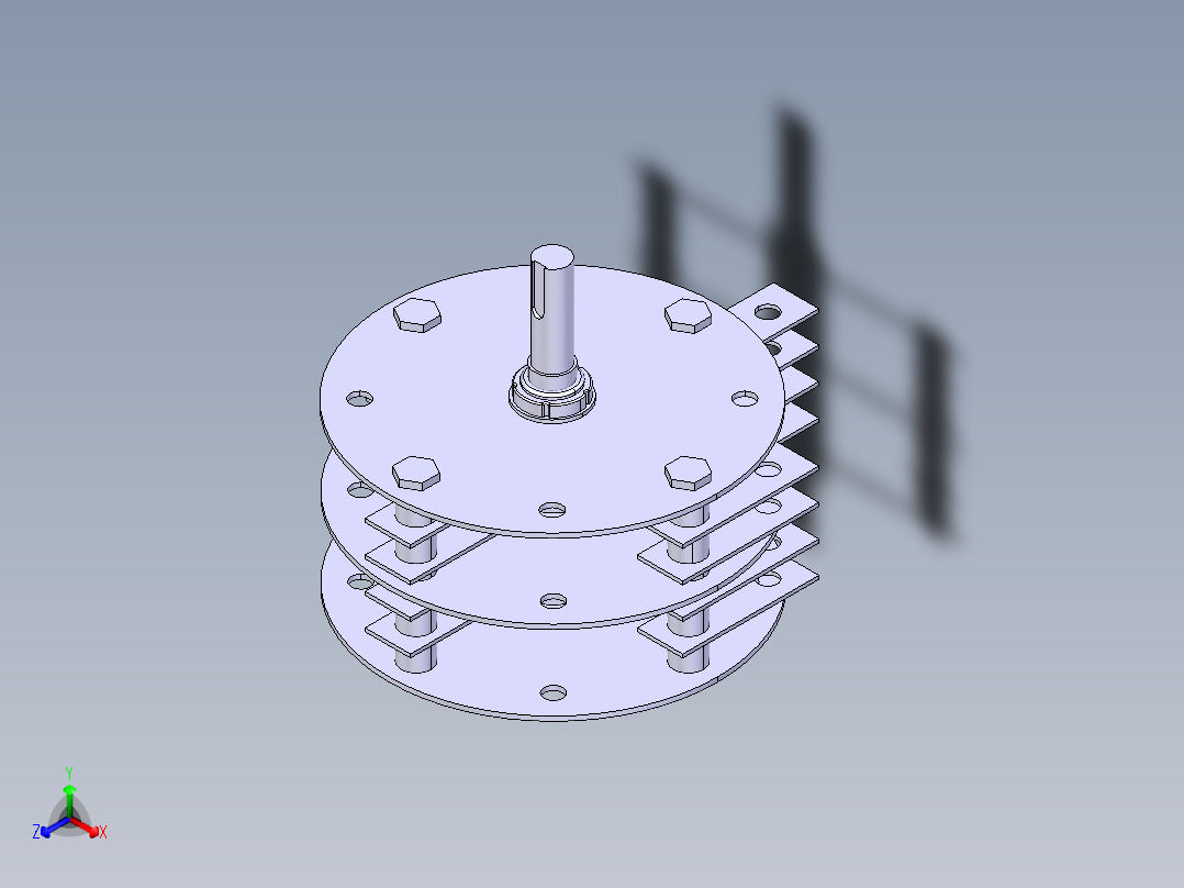 锤片式饲料粉碎机(课程设计)3D模型正等轴测图