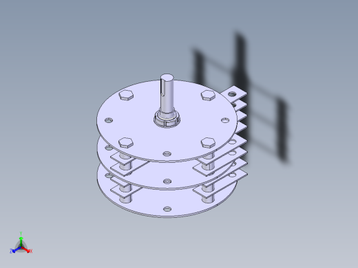 锤片式饲料粉碎机(课程设计)3D模型正等轴测缩略图