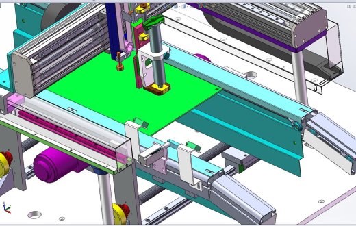 在线式点胶机UV胶硅胶 3D图纸 机械设计素材参考资料3D模型缩略图