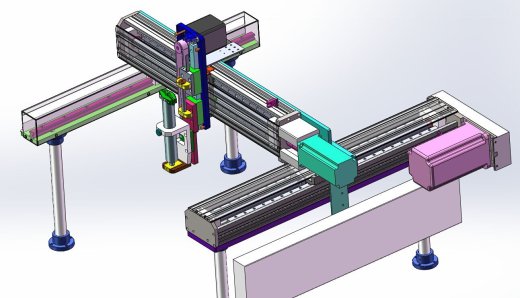 在线式点胶机UV胶硅胶 3D图纸 机械设计素材参考资料3D模型缩略图