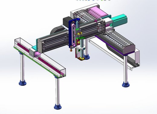 在线式点胶机UV胶硅胶 3D图纸 机械设计素材参考资料3D模型缩略图