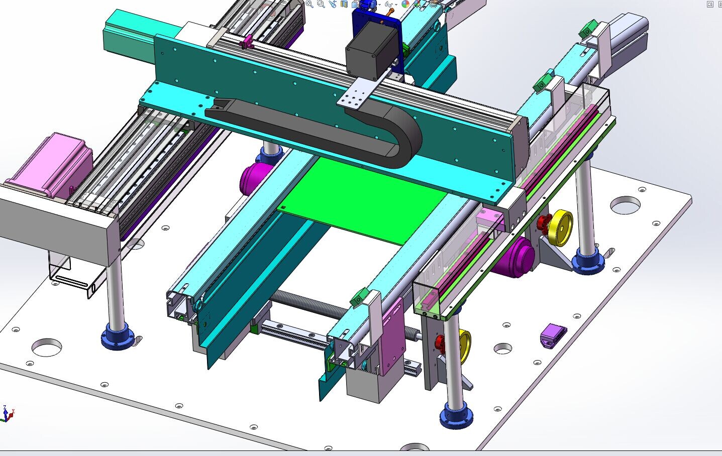 在线式点胶机UV胶硅胶 3D图纸 机械设计素材参考资料3D模型