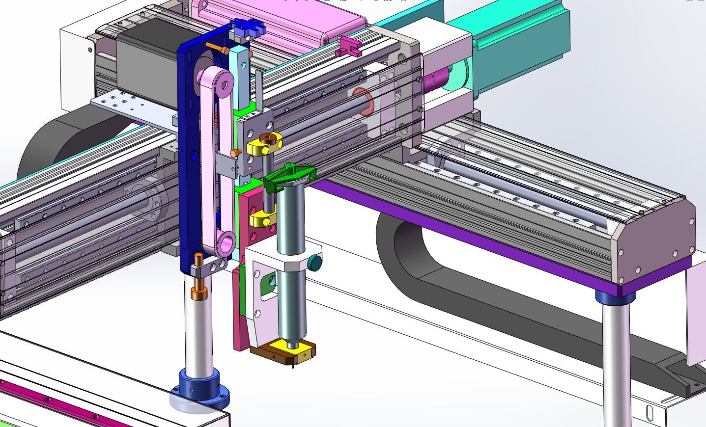 在线式点胶机UV胶硅胶 3D图纸 机械设计素材参考资料3D模型