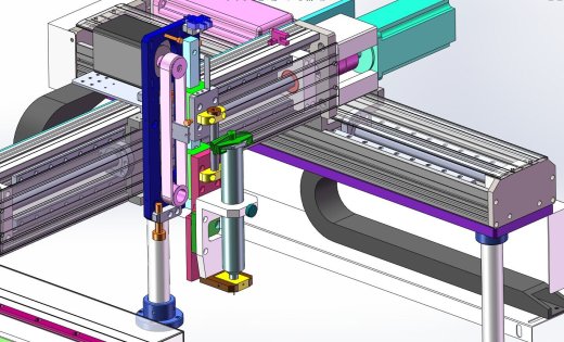 在线式点胶机UV胶硅胶 3D图纸 机械设计素材参考资料3D模型缩略图