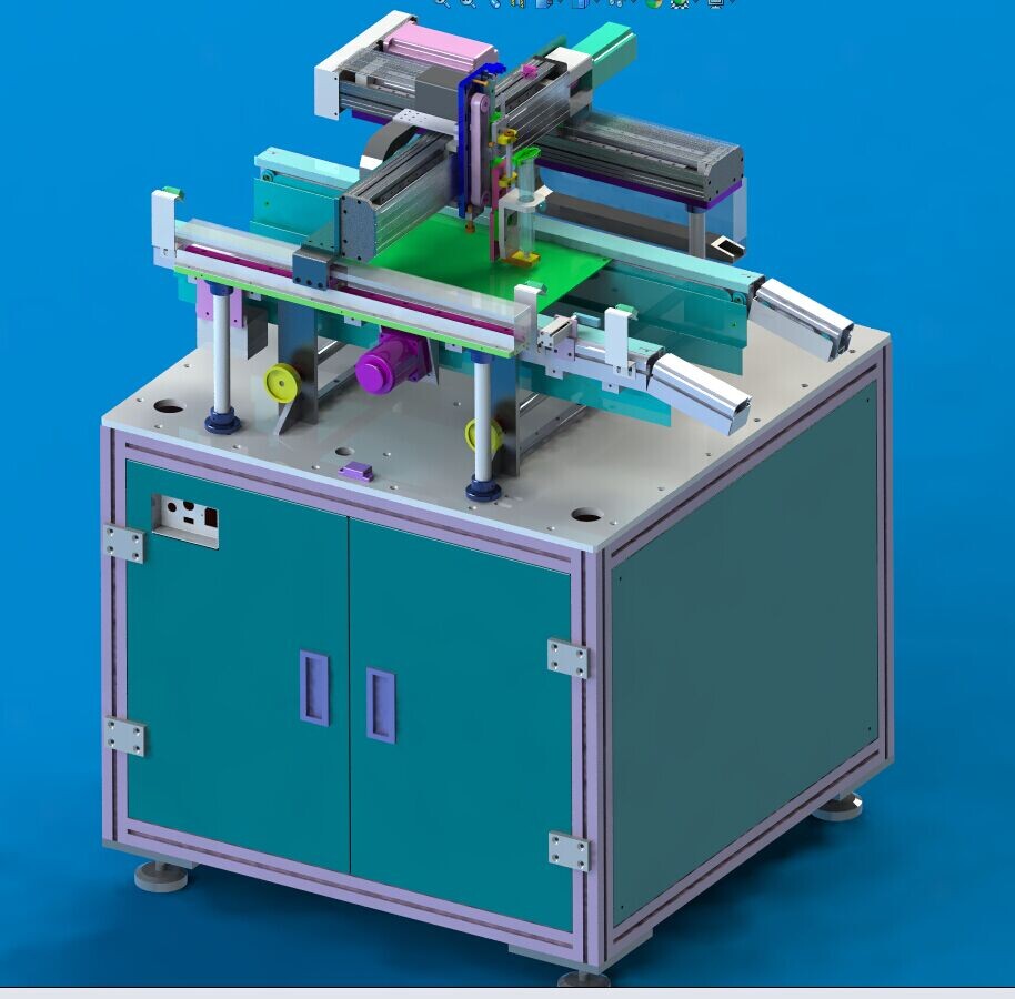 在线式点胶机UV胶硅胶 3D图纸 机械设计素材参考资料3D模型