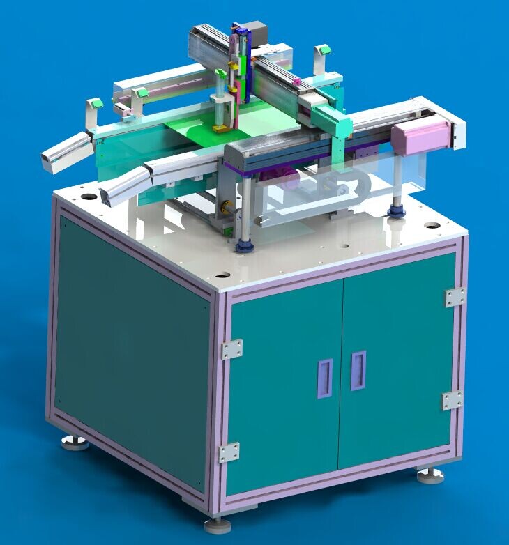 在线式点胶机UV胶硅胶 3D图纸 机械设计素材参考资料3D模型