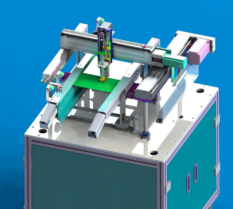 在线式点胶机UV胶硅胶 3D图纸 机械设计素材参考资料3D模型