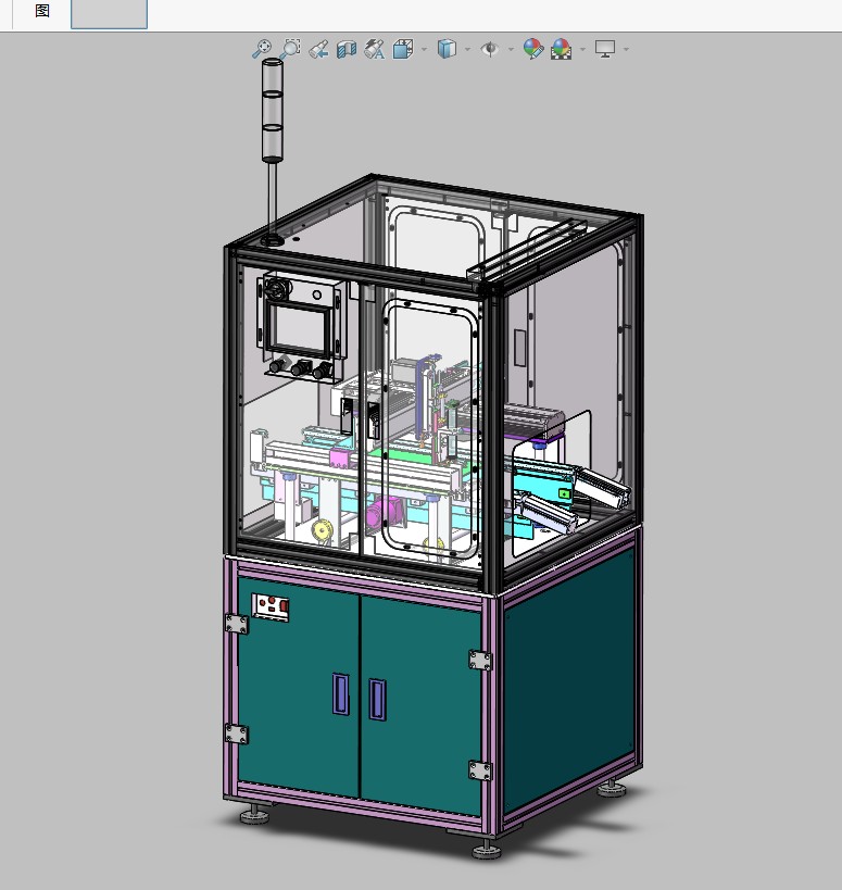 在线式点胶机UV胶硅胶 3D图纸 机械设计素材参考资料3D模型