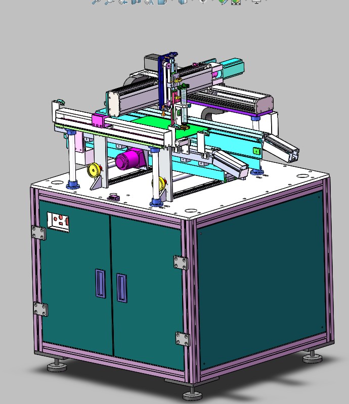 在线式点胶机UV胶硅胶 3D图纸 机械设计素材参考资料3D模型