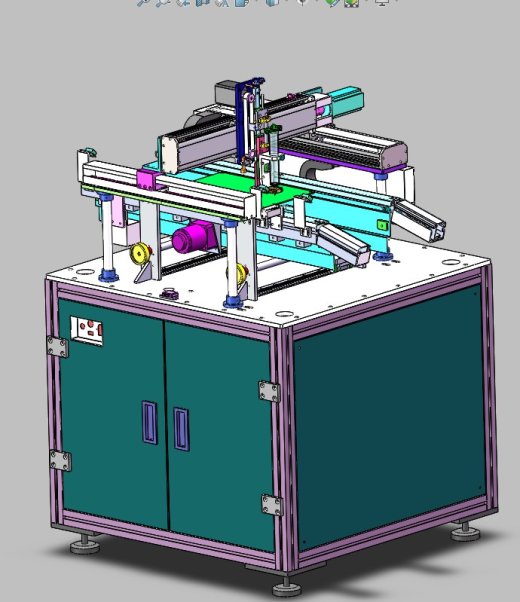 在线式点胶机UV胶硅胶 3D图纸 机械设计素材参考资料3D模型缩略图