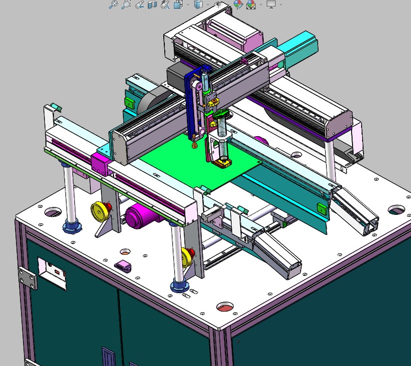 在线式点胶机UV胶硅胶 3D图纸 机械设计素材参考资料3D模型