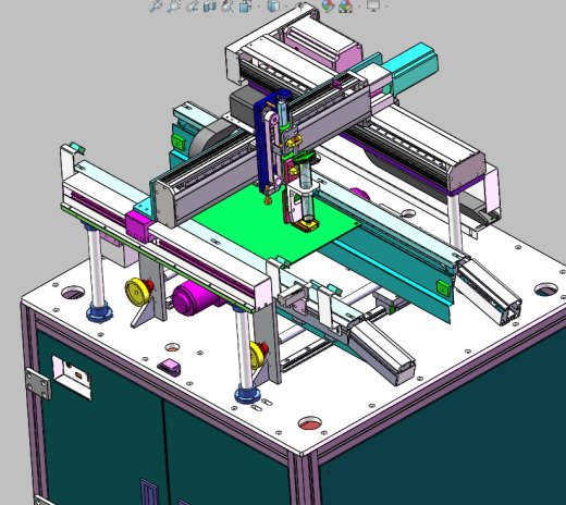 在线式点胶机UV胶硅胶 3D图纸 机械设计素材参考资料3D模型缩略图