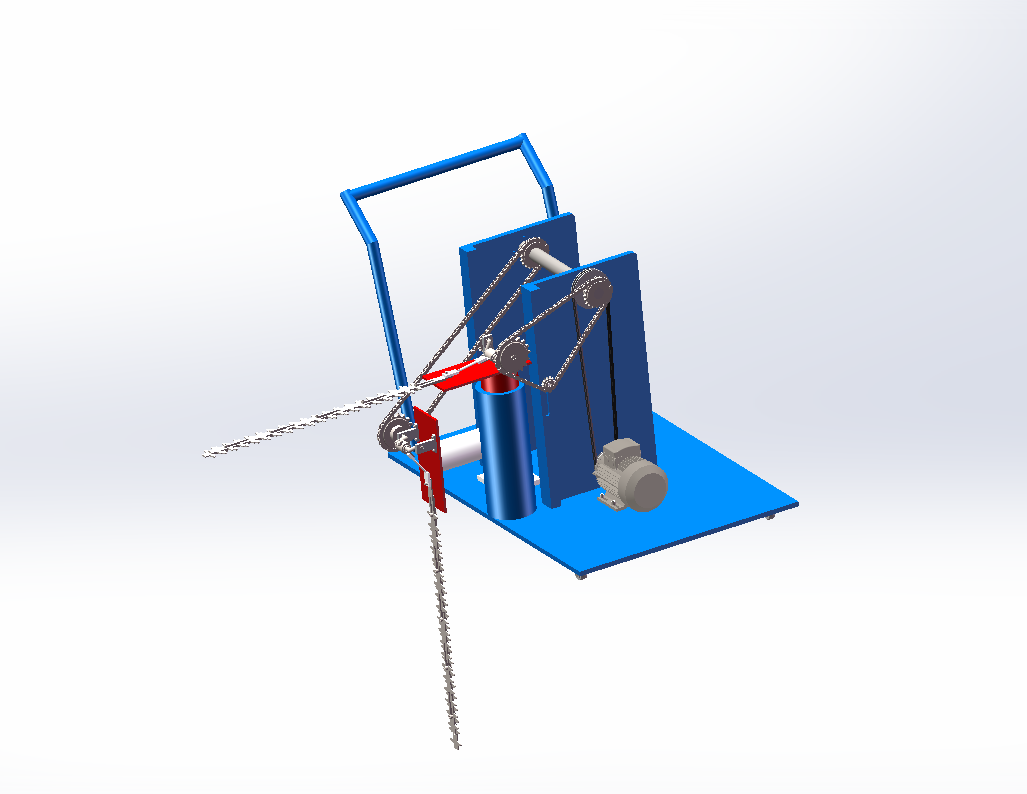 城市绿篱修剪机设计采用双刀片（含SW三维+CAD图纸+说明书）
