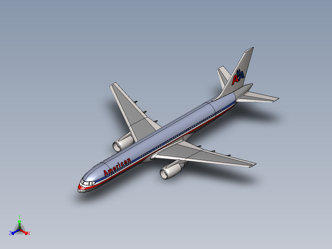 波音757客机正等轴测图