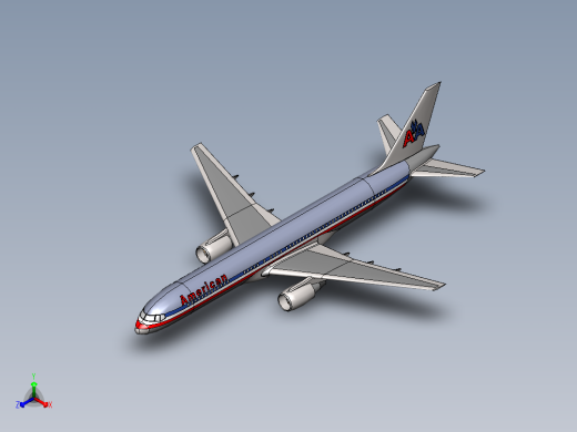 波音757客机正等轴测缩略图