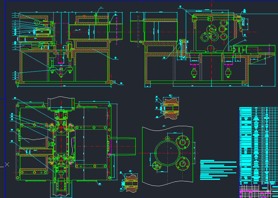 合专机-S195柴油机机体三面精镗组合机床（含夹具）