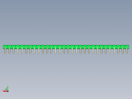 彩色公排针 100mil 2.54mm 系列-DS1022_green_1x30p_100mil_TypeD_rev1.0后视缩略图