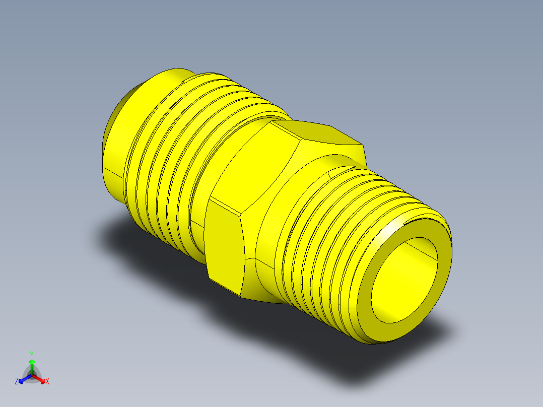 喇叭形 45D 半接头连接器-FLARE 45D 1-2 Tube OD-34-16 x 3-8 NPT.STEP主视图