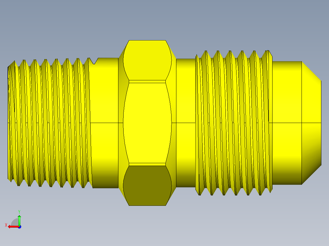 喇叭形 45D 半接头连接器-FLARE 45D 1-2 Tube OD-34-16 x 3-8 NPT.STEP后视图
