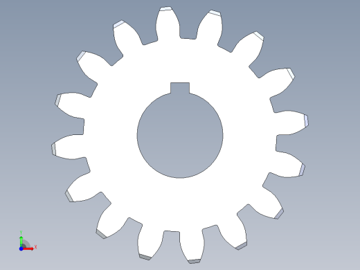 正齿轮压力角20 -32dp-20pa-16t spur gear前视缩略图