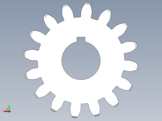 正齿轮压力角20 -32dp-20pa-16t spur gear后视缩略图
