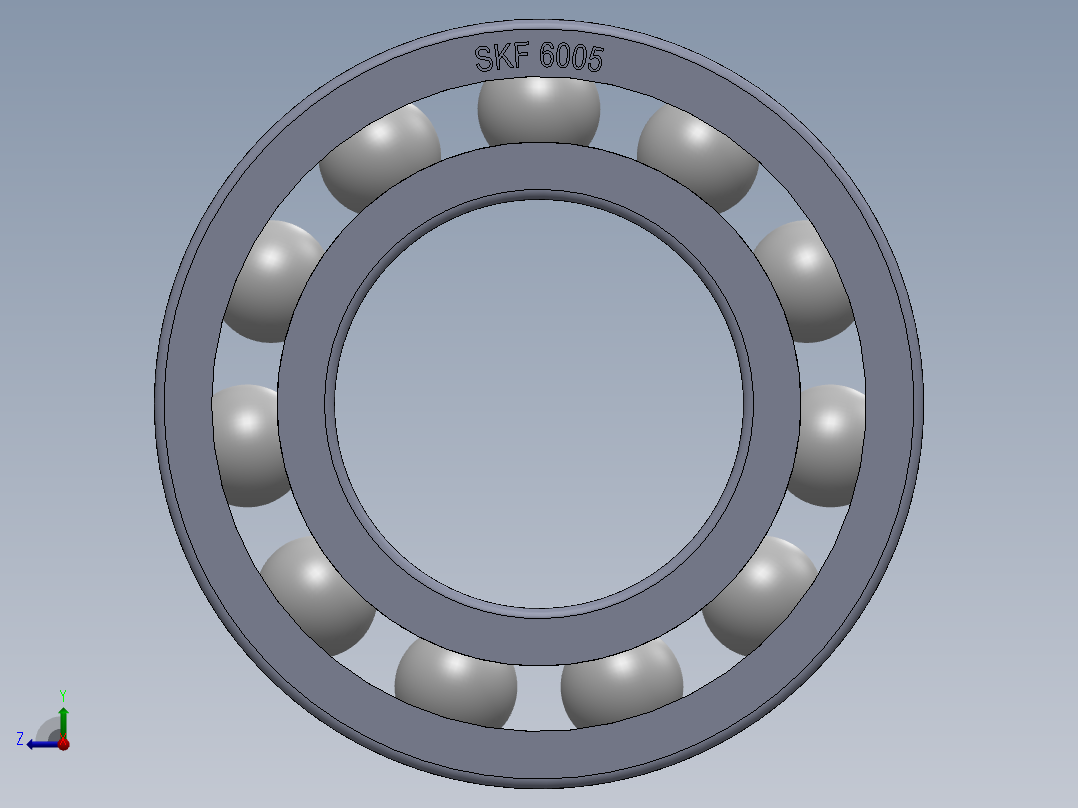 滚珠轴承-SKF BALL BEARING 6005 25x47x12右视图