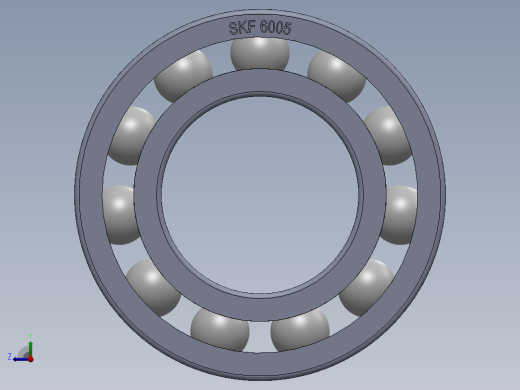 滚珠轴承-SKF BALL BEARING 6005 25x47x12右视缩略图